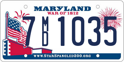 MD license plate 7MD1035