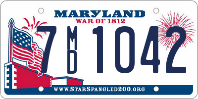 MD license plate 7MD1042