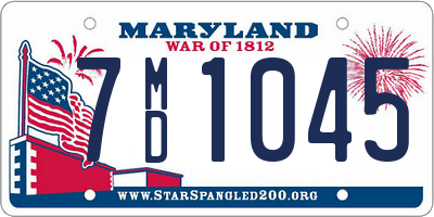 MD license plate 7MD1045