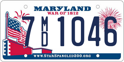 MD license plate 7MD1046