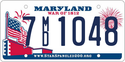 MD license plate 7MD1048