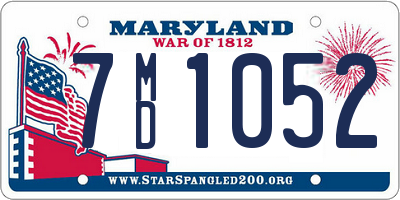 MD license plate 7MD1052