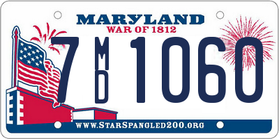 MD license plate 7MD1060