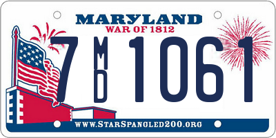 MD license plate 7MD1061