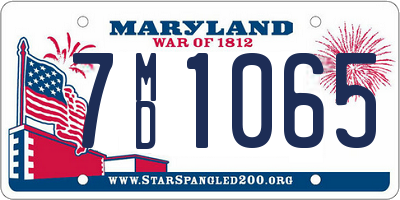 MD license plate 7MD1065