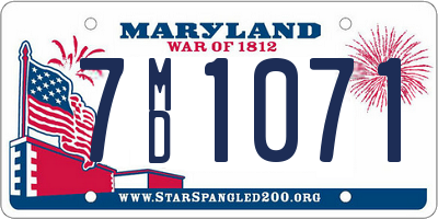 MD license plate 7MD1071