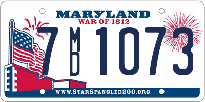 MD license plate 7MD1073