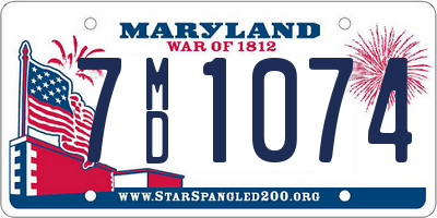 MD license plate 7MD1074