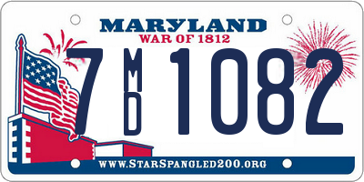 MD license plate 7MD1082