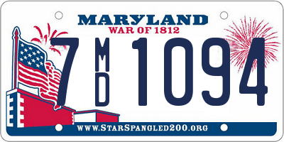 MD license plate 7MD1094