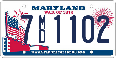 MD license plate 7MD1102