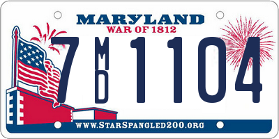 MD license plate 7MD1104