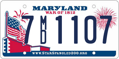 MD license plate 7MD1107