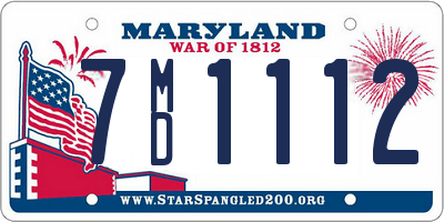 MD license plate 7MD1112