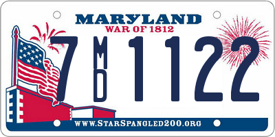 MD license plate 7MD1122