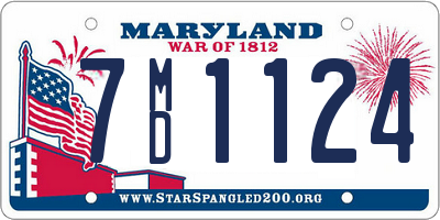 MD license plate 7MD1124