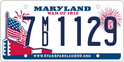 MD license plate 7MD1129