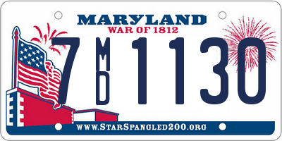 MD license plate 7MD1130