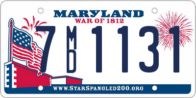 MD license plate 7MD1131