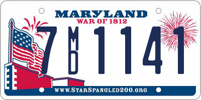 MD license plate 7MD1141