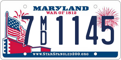 MD license plate 7MD1145