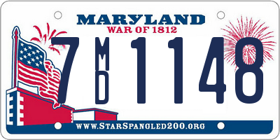 MD license plate 7MD1148