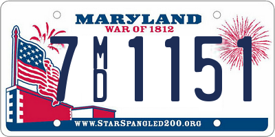 MD license plate 7MD1151
