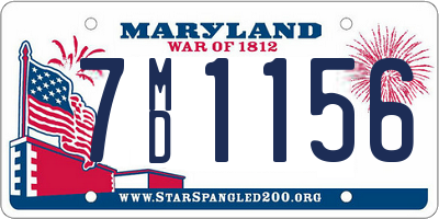 MD license plate 7MD1156