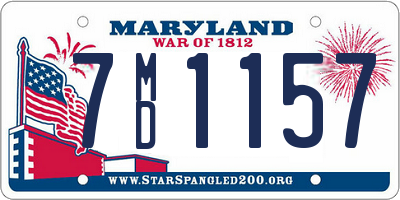 MD license plate 7MD1157