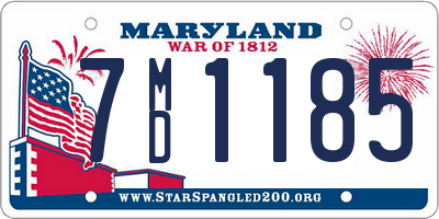 MD license plate 7MD1185