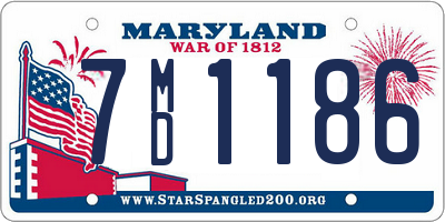 MD license plate 7MD1186