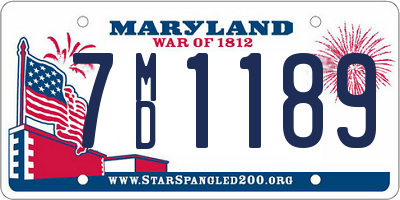 MD license plate 7MD1189