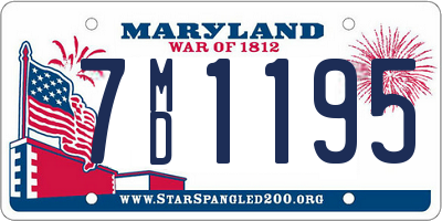 MD license plate 7MD1195