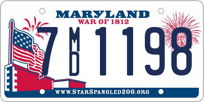 MD license plate 7MD1198