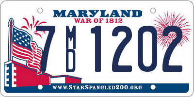 MD license plate 7MD1202