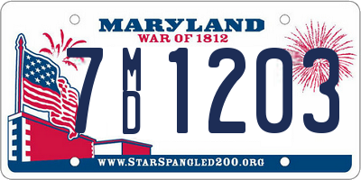 MD license plate 7MD1203