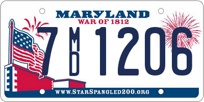 MD license plate 7MD1206