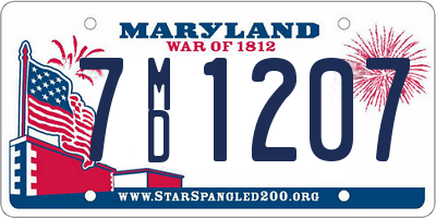 MD license plate 7MD1207