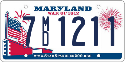 MD license plate 7MD1211