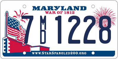 MD license plate 7MD1228