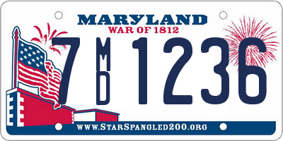 MD license plate 7MD1236