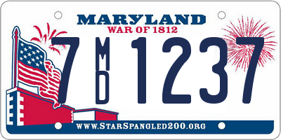 MD license plate 7MD1237