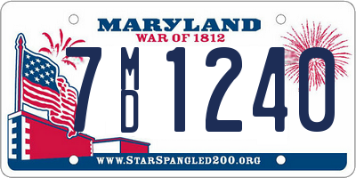 MD license plate 7MD1240