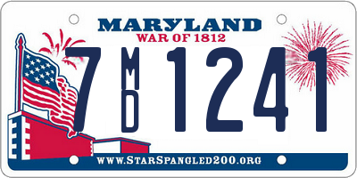 MD license plate 7MD1241