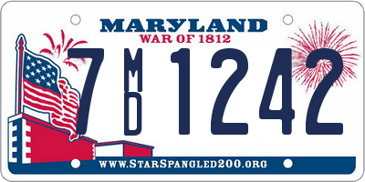 MD license plate 7MD1242