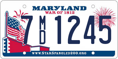 MD license plate 7MD1245