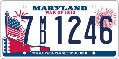 MD license plate 7MD1246