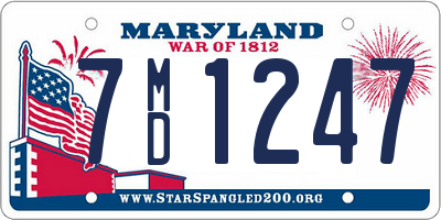 MD license plate 7MD1247