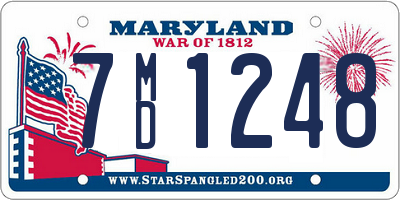 MD license plate 7MD1248