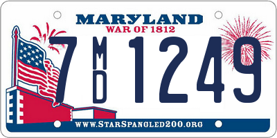 MD license plate 7MD1249